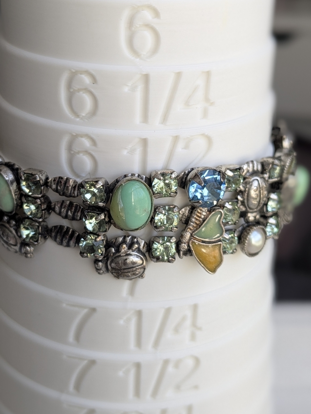 Vintage Mary DeMarco Figural Bracelet – Rhinestones, Enamel & Bugs – 1950s/60s